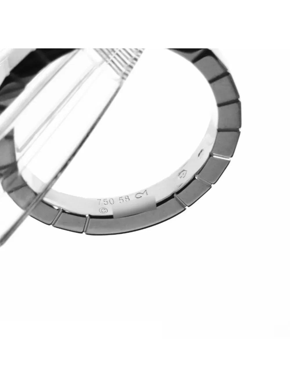 Cartier Lanieres White Gold 18K Diamond 58 Ring